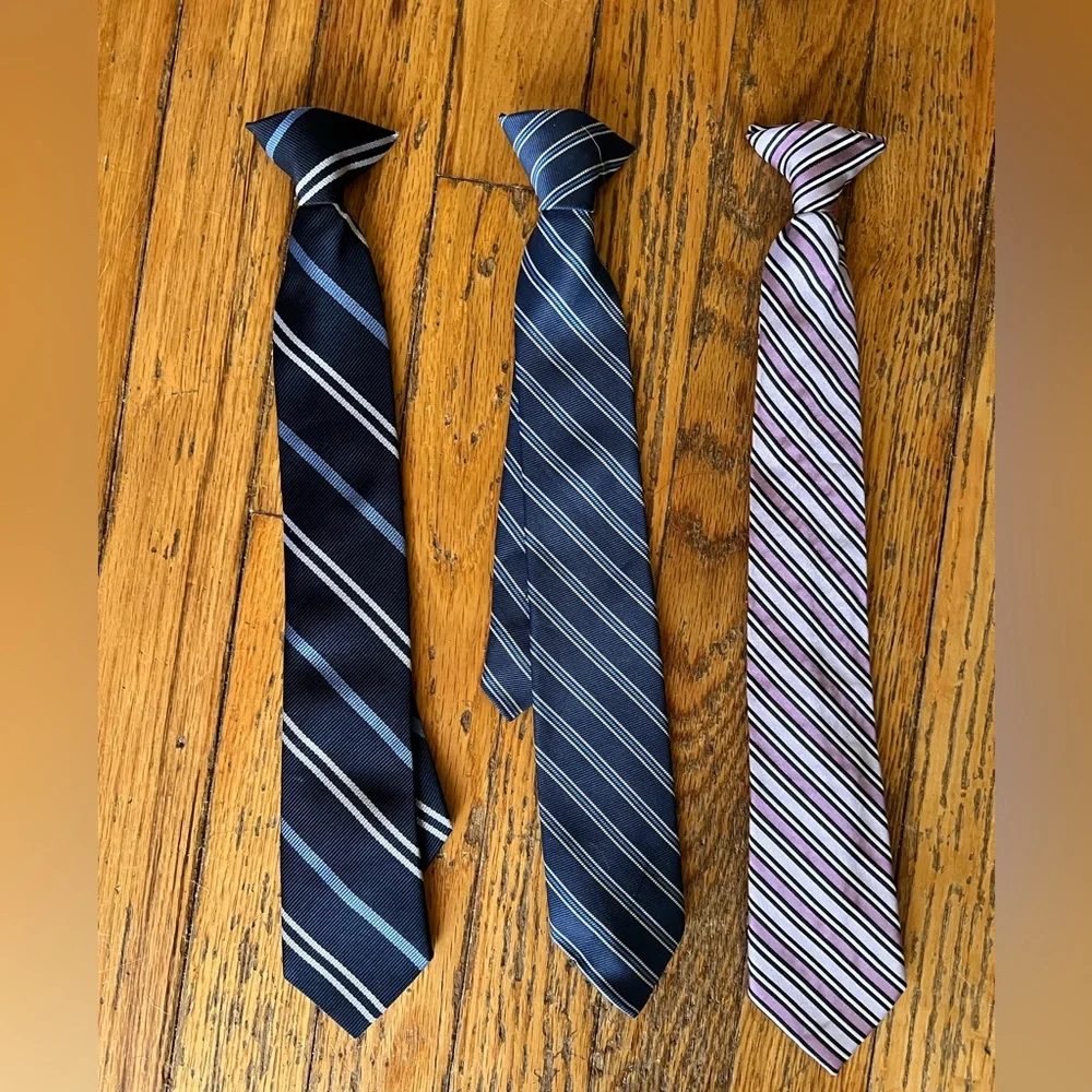 Boys clip on ties